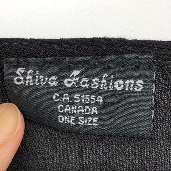 Shiva Fashions Rayon Black & Red High Low Hindi-style Tunic Blouse OS - Picture 3 of 15